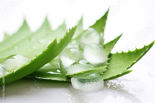 aloe after the rain - close up
 photo