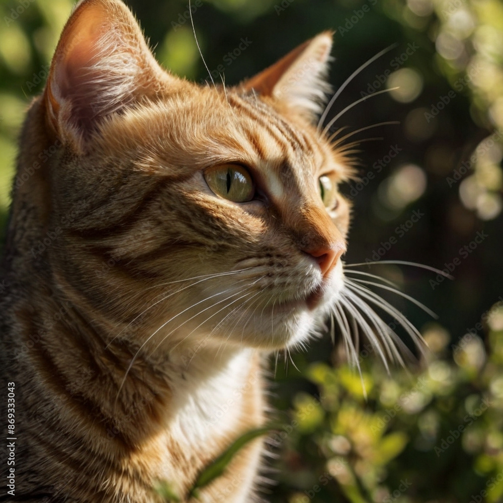 Portrait of beautiful cat exploring. Generative Ai Portrait of beautiful cat exploring. Generative Ai