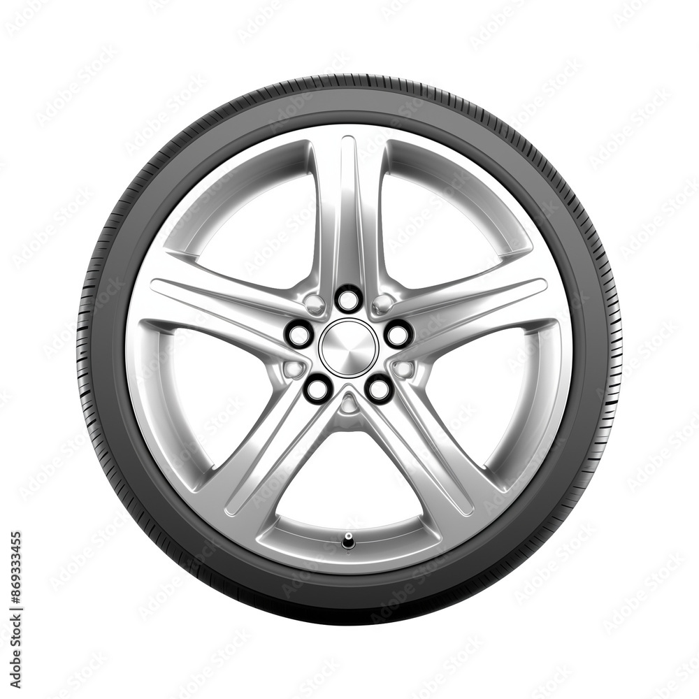 Car Wheel Isolated on Transparent Background
