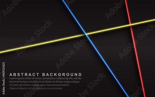 Abstract multi color neon lines moving effect banner pattern design