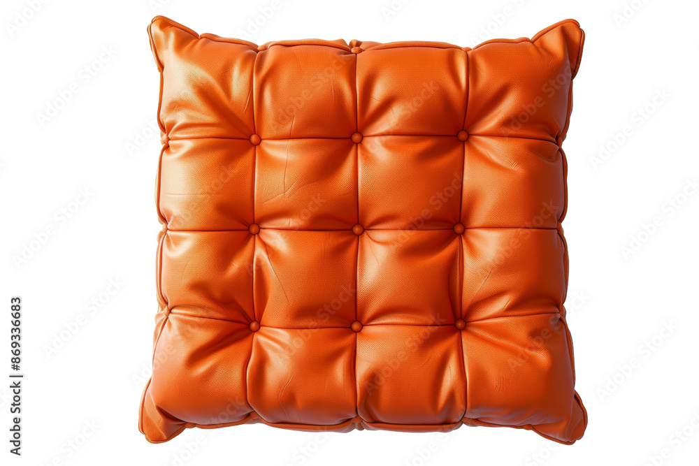 Obraz premium Stylish Couch Cushion with Pattern Isolated on Transparent Background