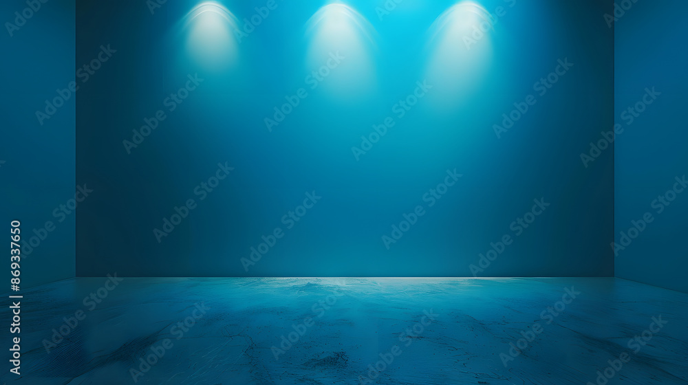 Studio Room, Floor and wall background, Blue Spotlight on Floor premium gradient Background Studio Room, Floor and wall background, Blue Spotlight on Floor premium gradient Background