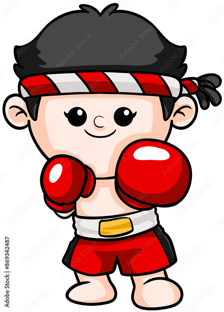 cute cartoon boxer sport character illustration cute cartoon boxer sport character illustration