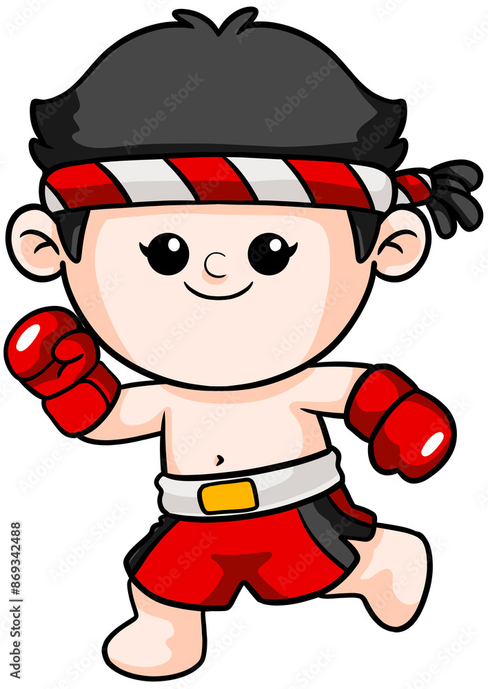 cute cartoon boxer sport character illustration cute cartoon boxer sport character illustration
