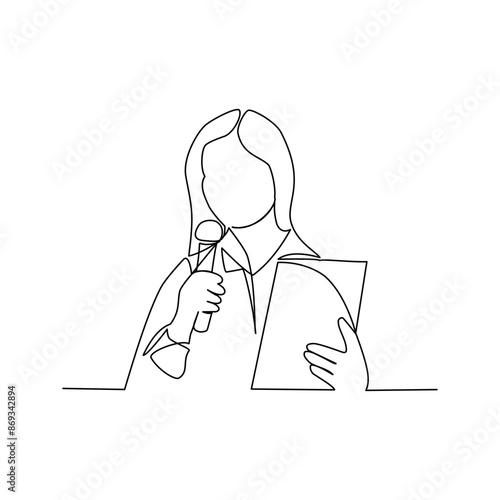 Speaker drawn in line art style