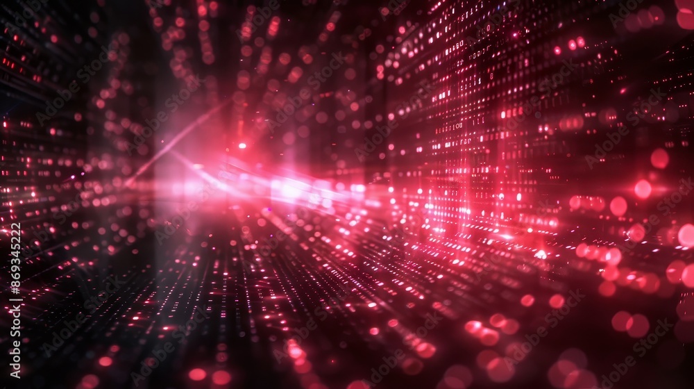 Obraz premium Crafting Digital Streams Binary Code in Tech Design