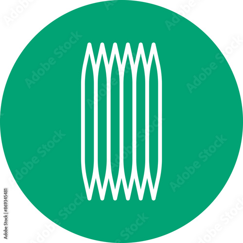 Toothpick line circle icon