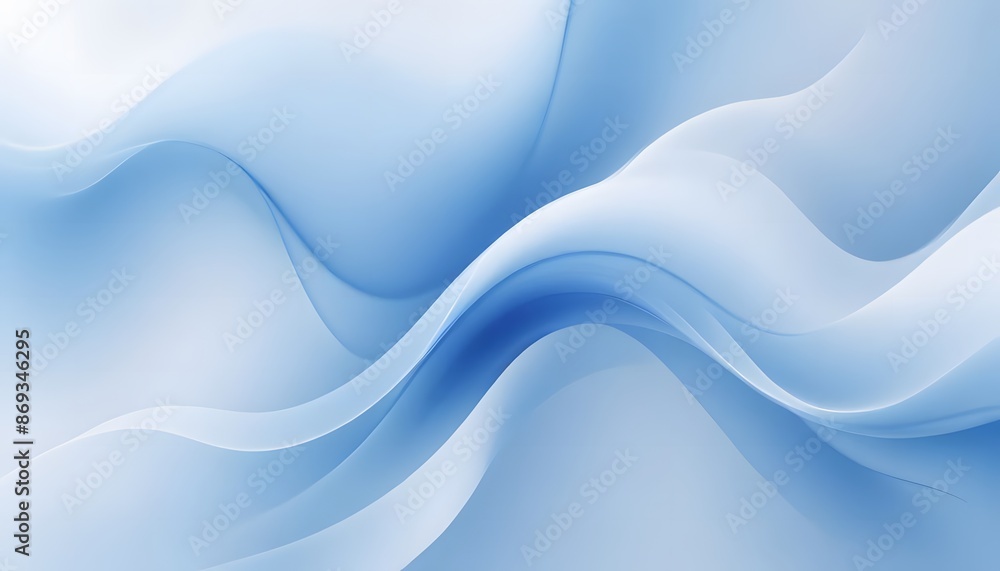 Obraz premium Abstract blue and white wave background. Modern wave shape graphic element. Elegant design. Suit for poster, banner, brochure, business, cover, presentation, website, flyer. Vector illustration 