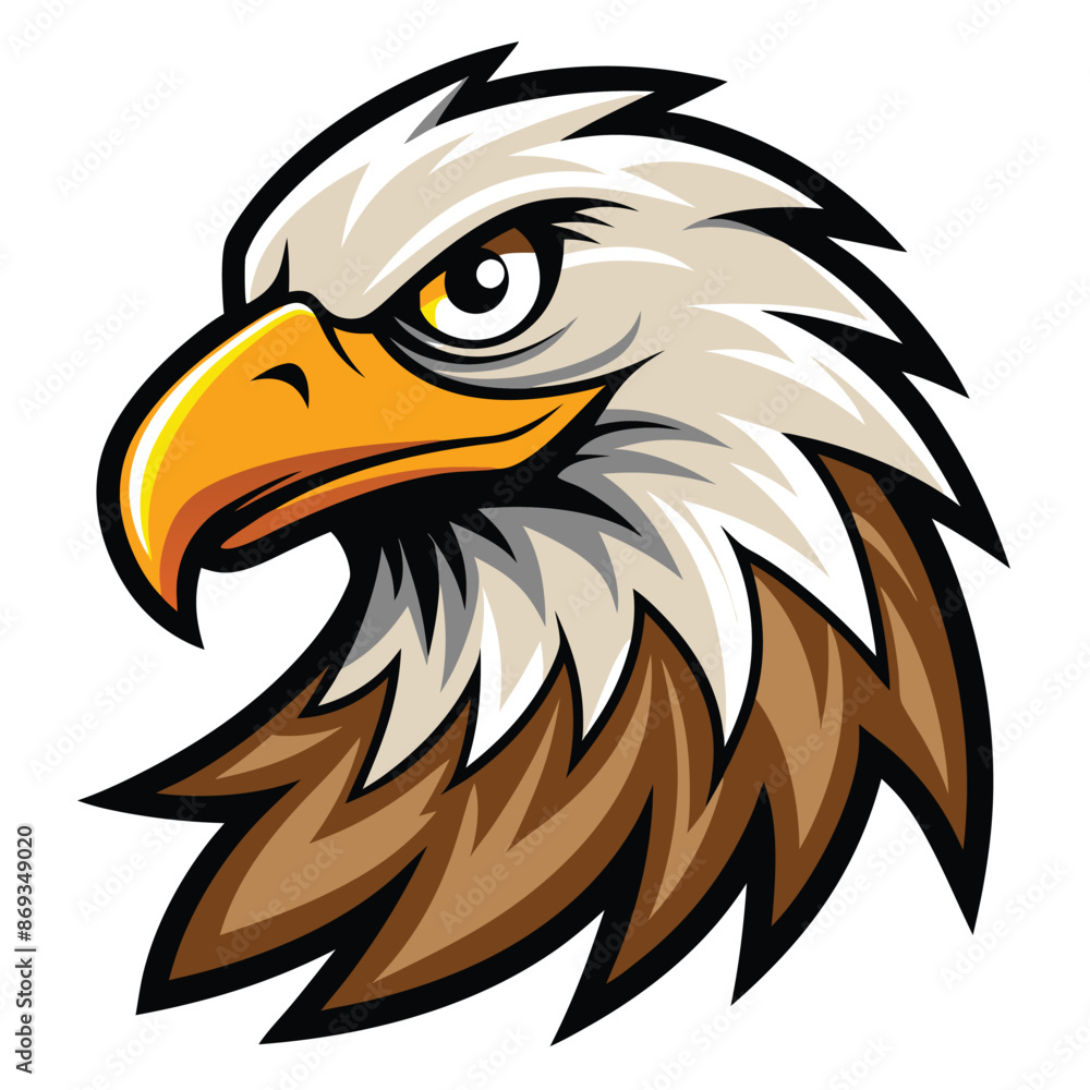 Fototapeta premium mascot vector bald eagle