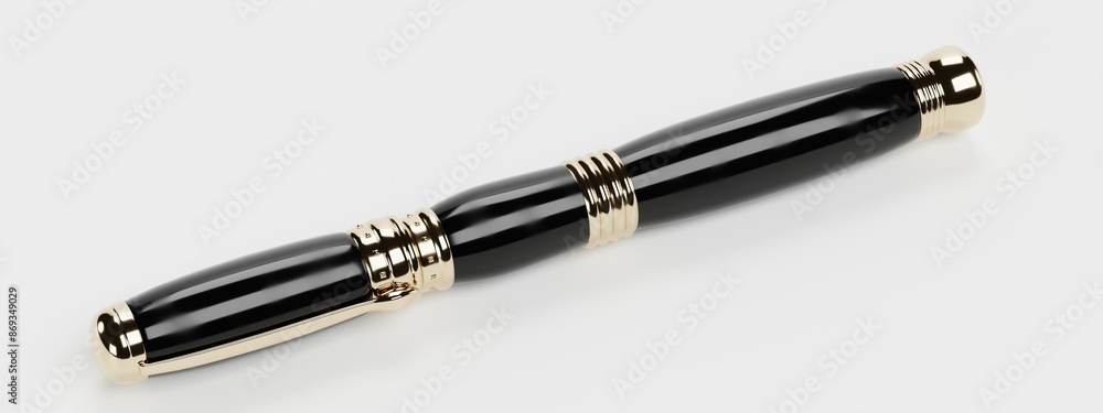 Realistic 3D Render of Luxury Pen Realistic 3D Render of Luxury Pen