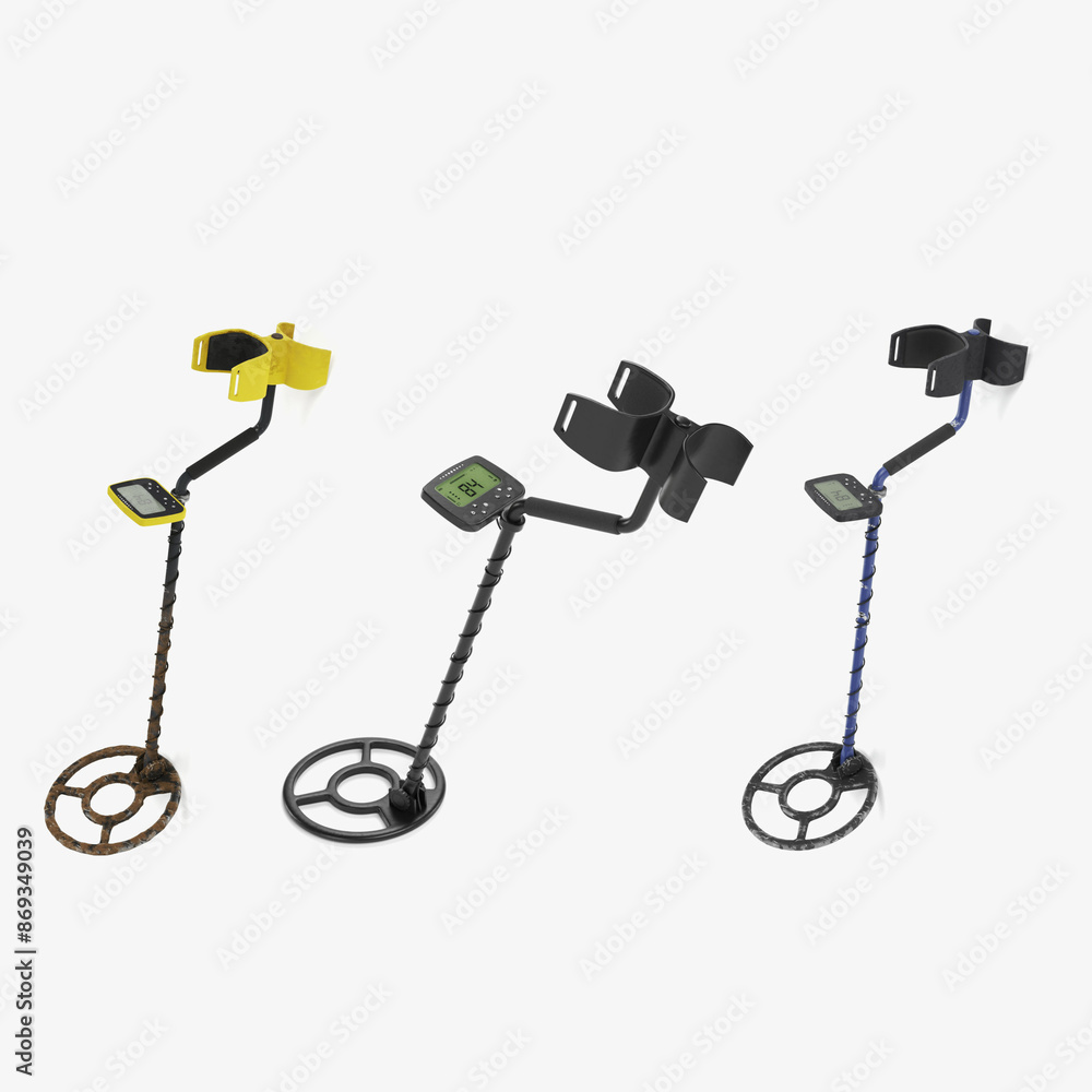 Realistic 3D Render of Metal Detectors Realistic 3D Render of Metal Detectors