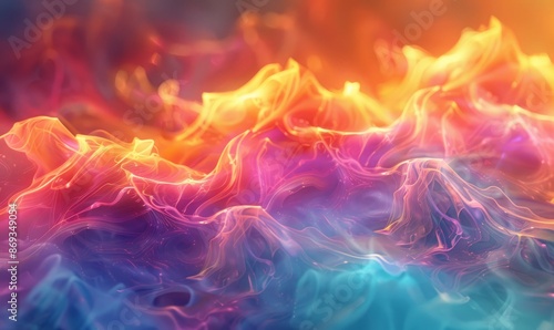 Abstract flame pattern in vibrant hues