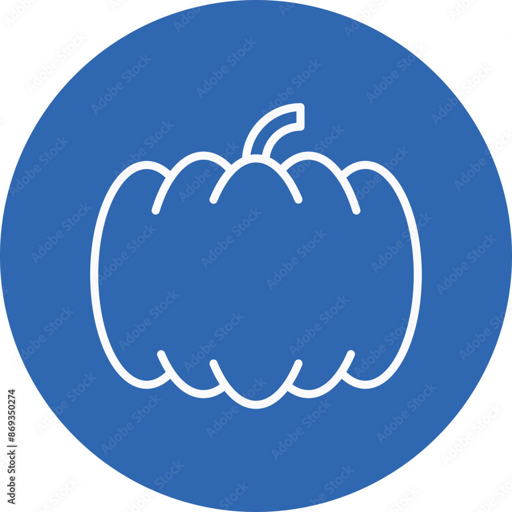 Pumpkin line circle icon Pumpkin line circle icon