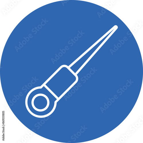 Awl line circle icon