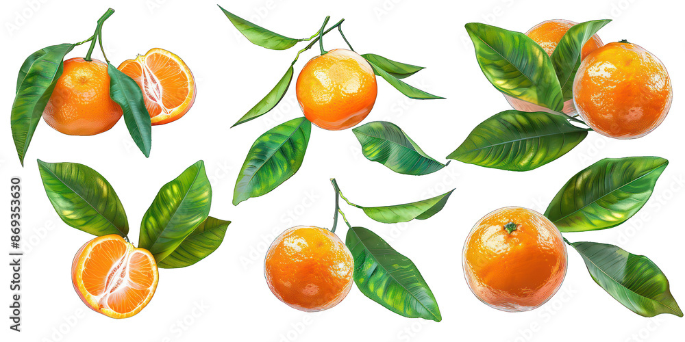 PNG Oranges Isolated on Transparent Background - AI Generated PNG Oranges Isolated on Transparent Background - AI Generated