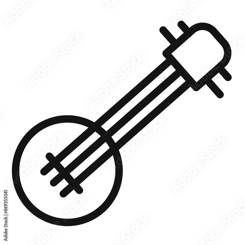 banjo icon mark in filled style