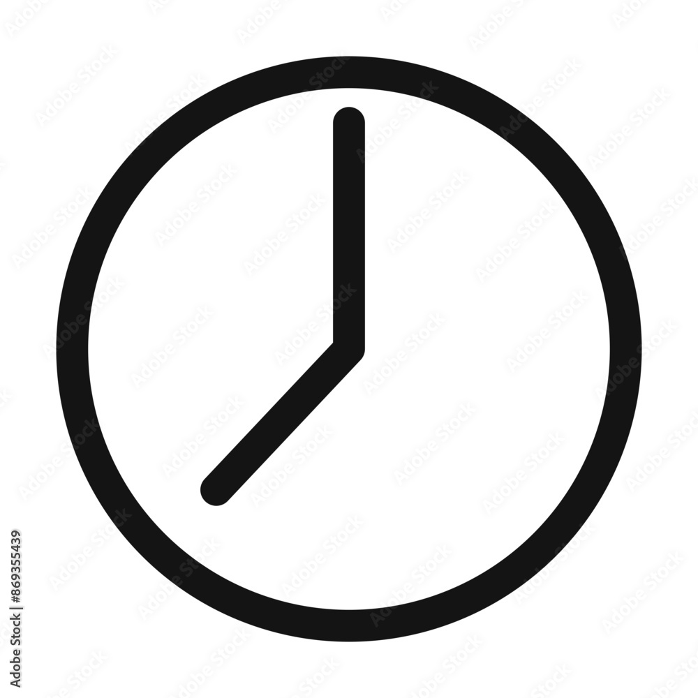 Clock icon mark in filled style Clock icon mark in filled style