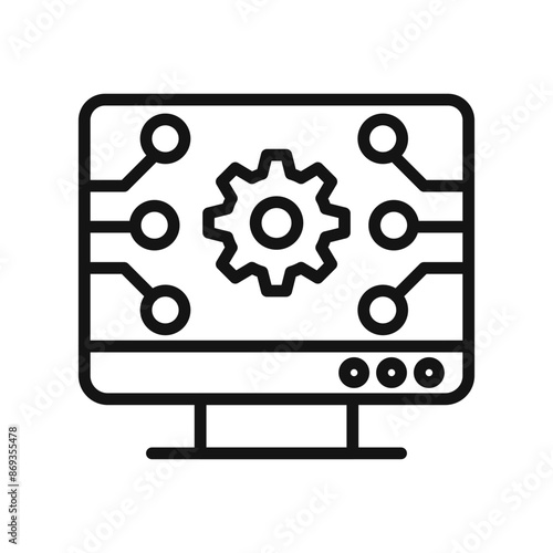 Computer Technology icon mark in filled style © Krrish