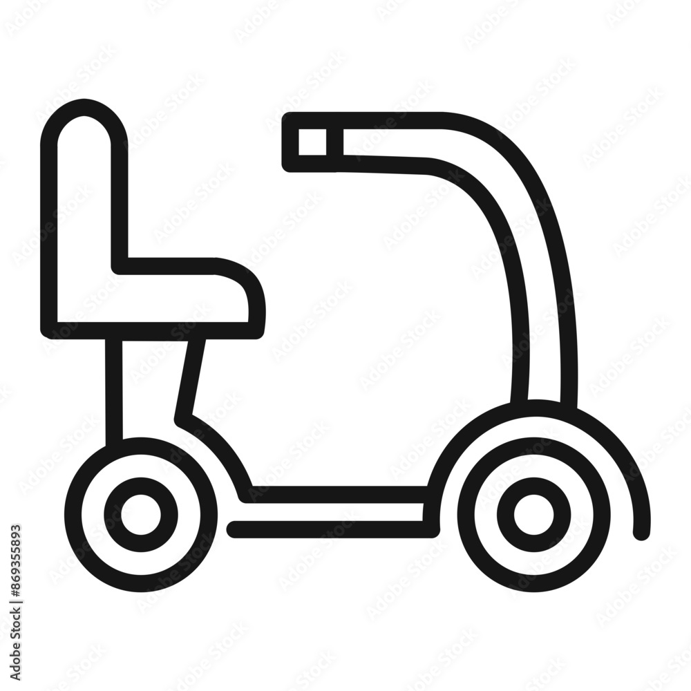 Electric wheelchair scooter icon mark in filled style Electric wheelchair scooter icon mark in filled style