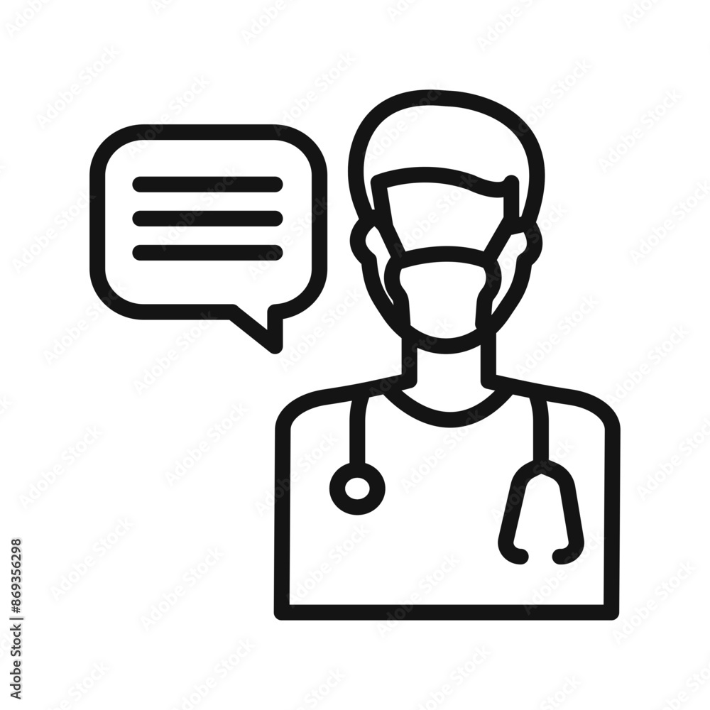 Healthcare Chat icon mark in filled style Healthcare Chat icon mark in filled style