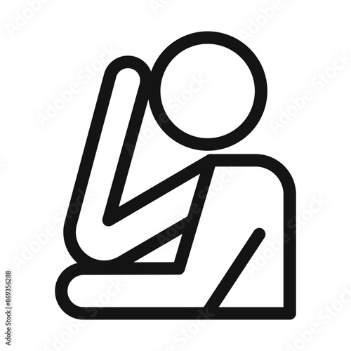 helpless human icon mark in filled style