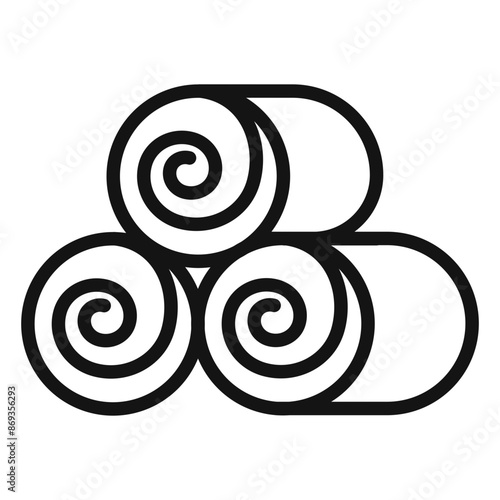 Hay bale icon mark in filled style