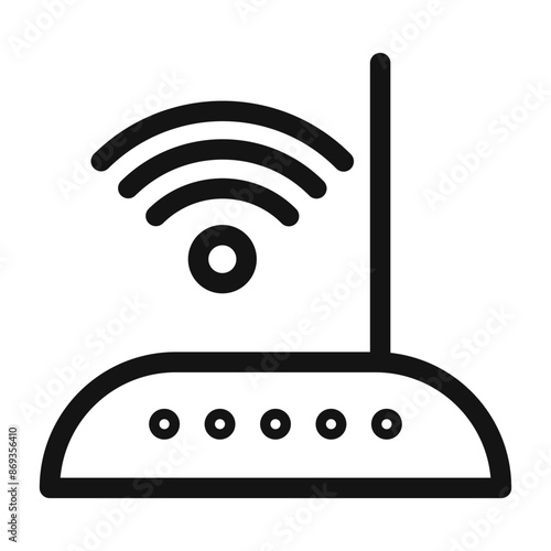 internet router icon mark in filled style