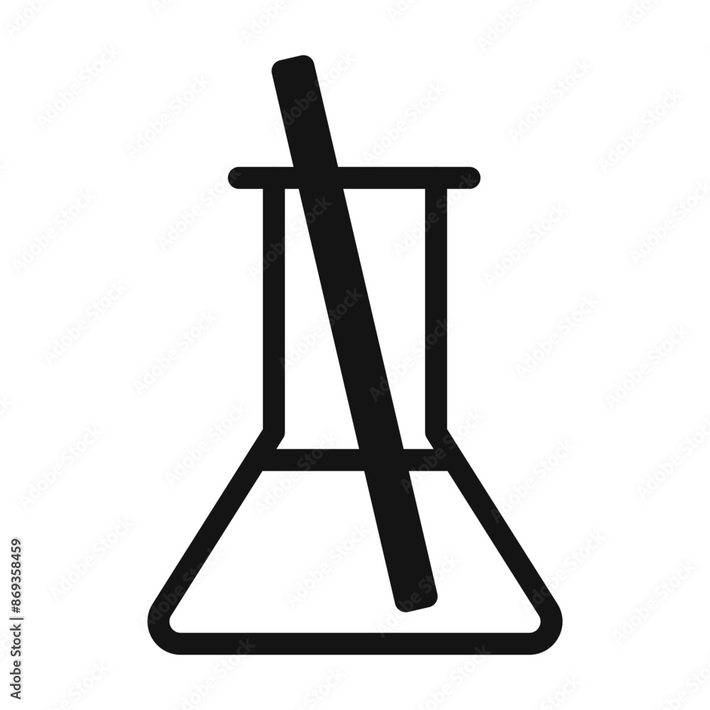 Laboratory beaker icon mark in filled style Laboratory beaker icon mark in filled style