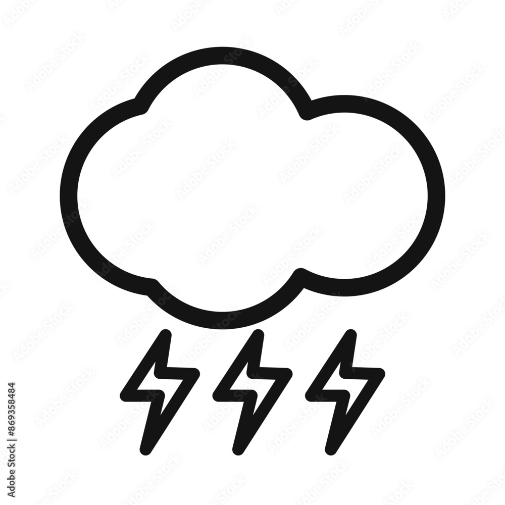 Lightning icon mark in filled style Lightning icon mark in filled style