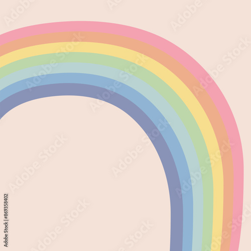 Rainbow, part of a rainbow, rainbow in soft bed colors
