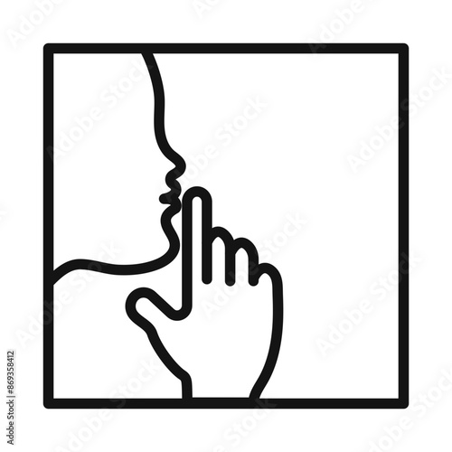 Keep silence icon mark in filled style