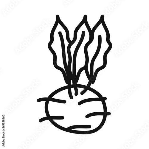kohlrabi icon mark in filled style