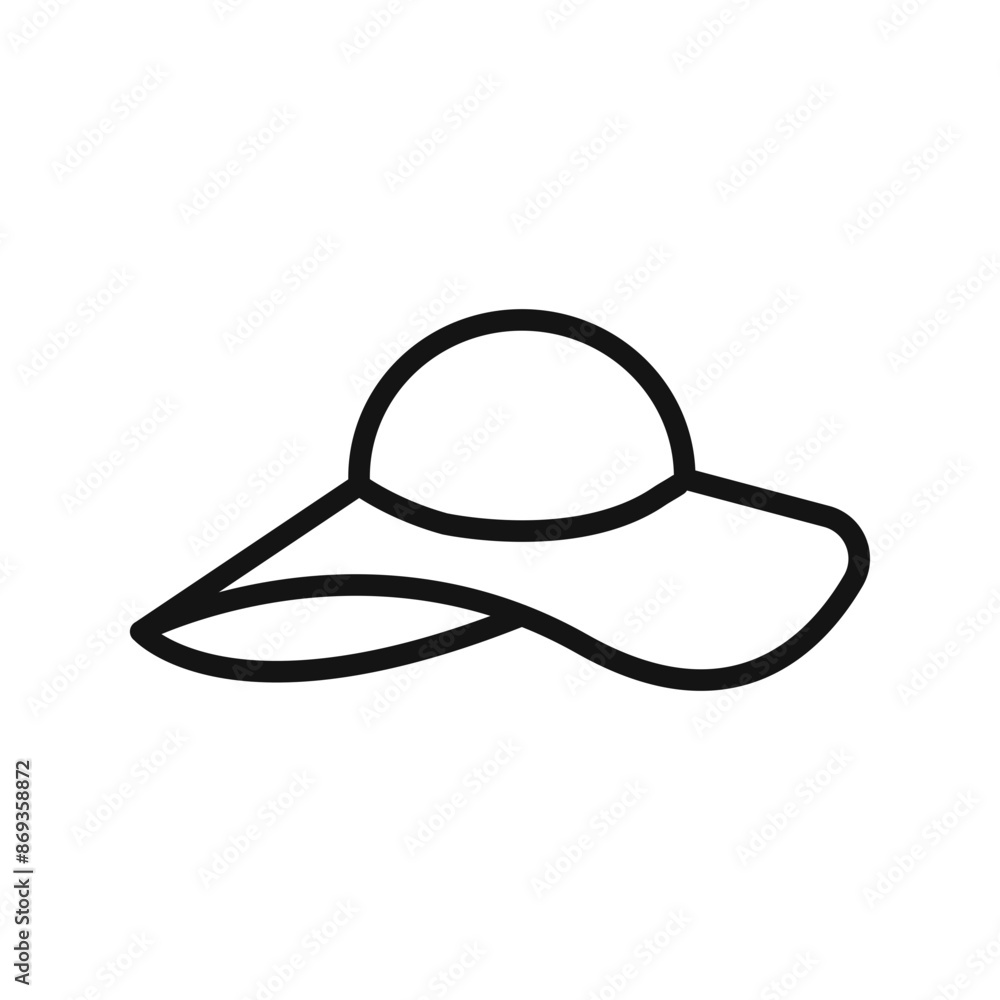 Pamela Hat icon mark in filled style Pamela Hat icon mark in filled style