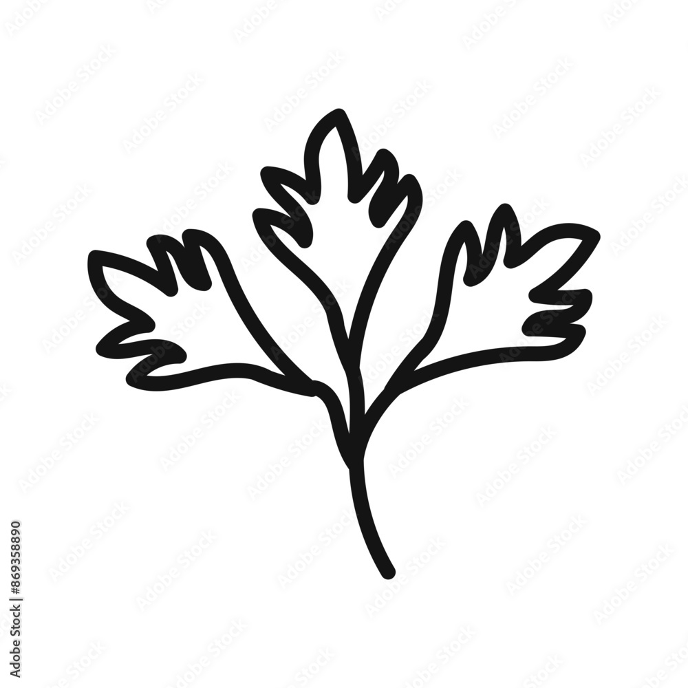 Parsley icon mark in filled style Parsley icon mark in filled style