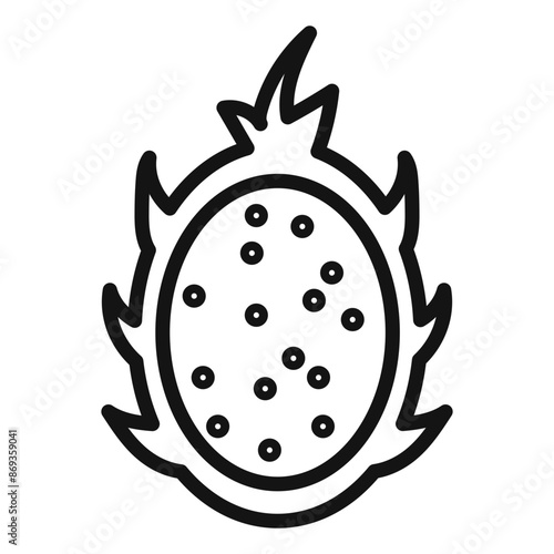 pitaya icon mark in filled style