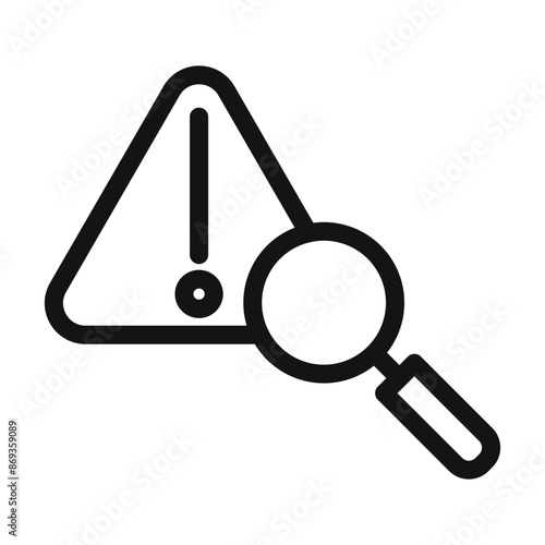 Problem identification icon  mark in filled style
