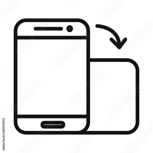 rotate phone icon mark in filled style