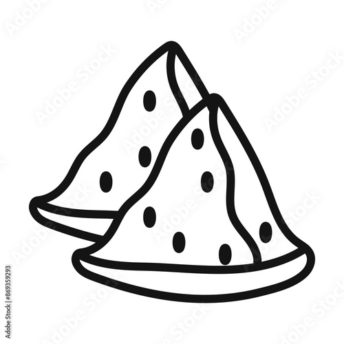 samosa icon mark in filled style