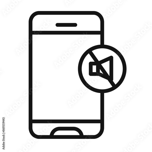 silent phone icon mark in filled style