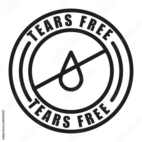 Tears free icon mark in filled style