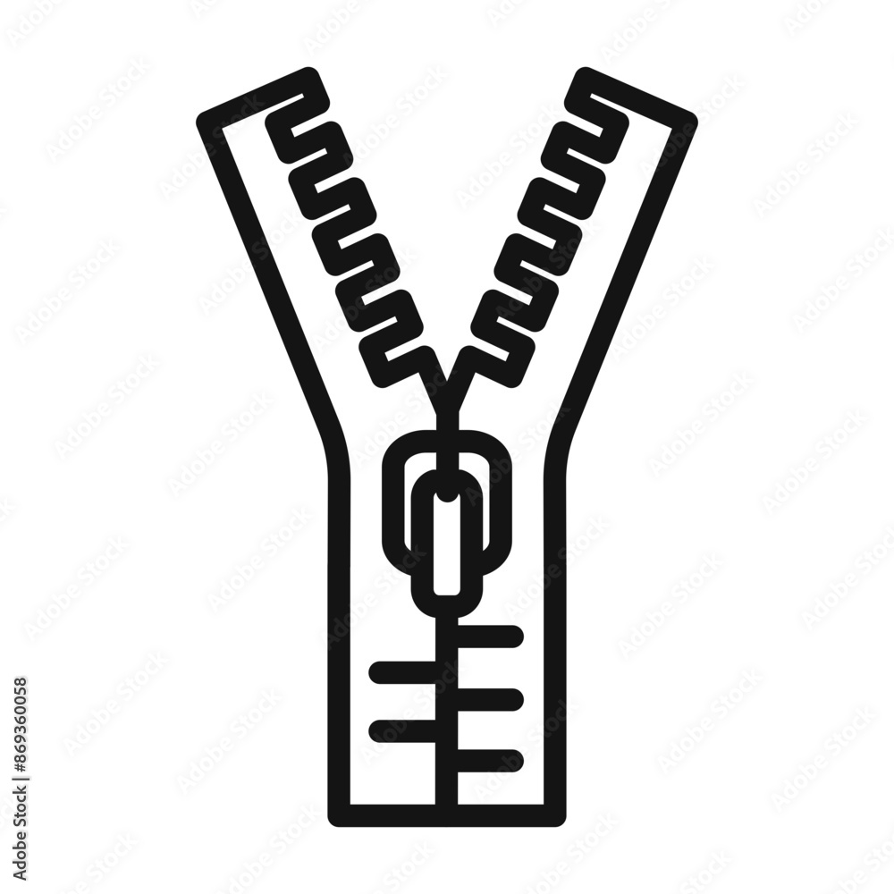 Zipper icon mark in filled style Zipper icon mark in filled style