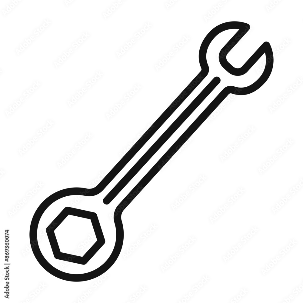 Wrench icon mark in filled style Wrench icon mark in filled style