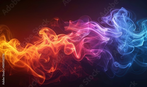 Abstract smoke effect in vivid colors