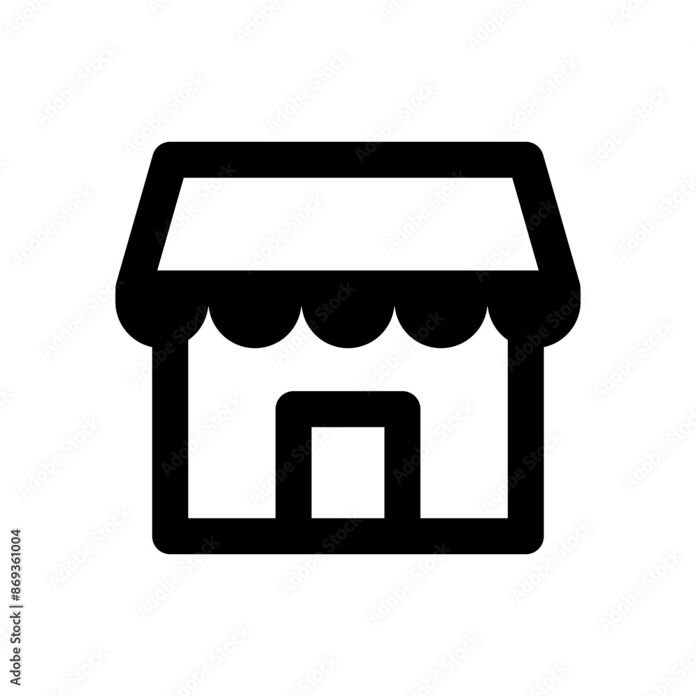 Shop building icon. Black silhouette of shop. Shop building symbol. Vector illustration. Shop building icon. Black silhouette of shop. Shop building symbol. Vector illustration.