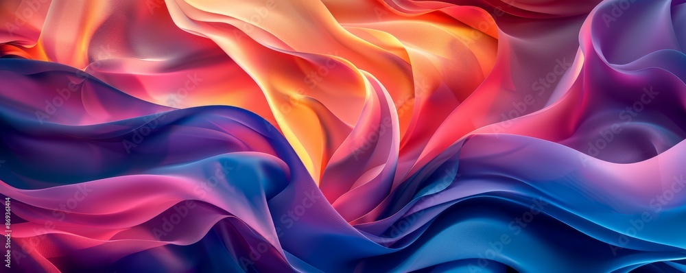 Obraz premium Abstract shapes with glowing edges