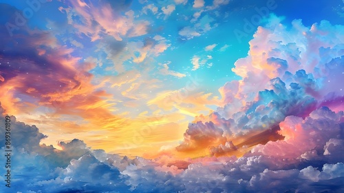 sunset in the sky