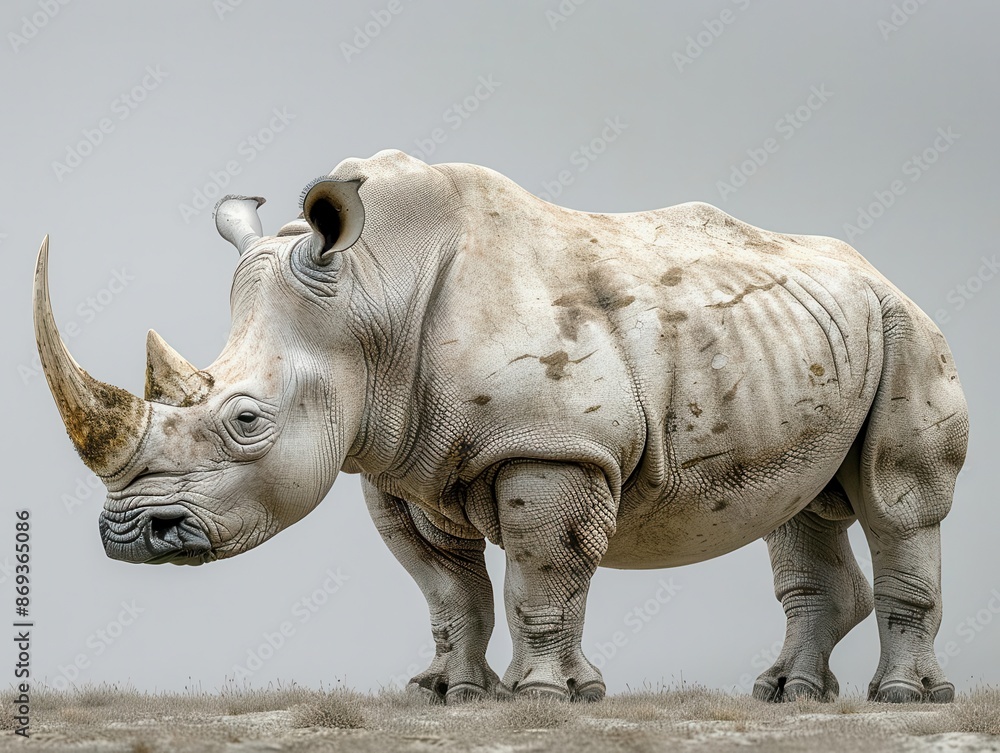 Elegant 3D rendering of a wild animals side view, light pastel background Elegant 3D rendering of a wild animals side view, light pastel background