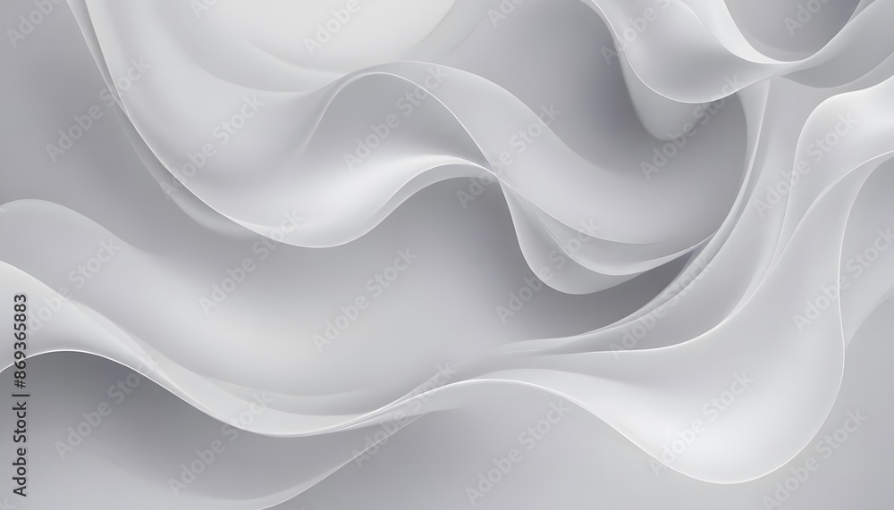 Obraz premium Abstract white and light gray wave modern soft luxury texture with smooth and clean vector subtle background illustration. white wave curve lines banner background design. White wave modern abstract b