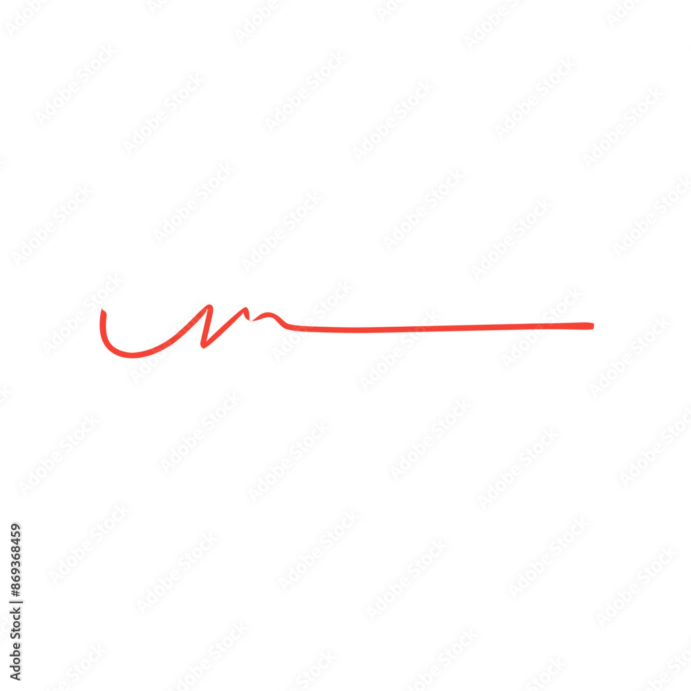 Red pencil stroke Red pencil stroke