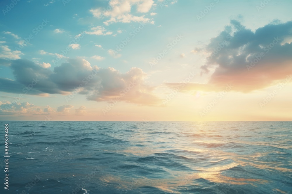 Naklejka premium Ocean sea backgrounds sunlight.